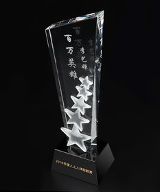 專業企業紀念品定制 廣州精興工藝品水晶獎杯刻字服務
